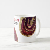 *~* ROCKHOUNDS BRAKE VOOR ROCKS Agaat Gold Glitter Koffiemok (Voorkant rechts)