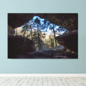 Rockhouse, Hocking Hills State Park, Ohio Canvas Afdruk (Insitu (Houten vloer))