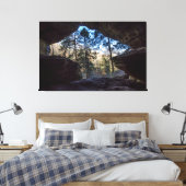 Rockhouse, Hocking Hills State Park, Ohio Canvas Afdruk (Insitu (Slaapkamer))