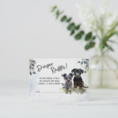 Rockie and Lyla Diaper Raffle-Baby shower Informatiekaartje (Staand voorkant)