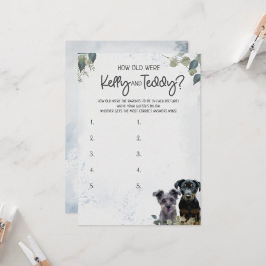 Rockie en Lyla's mama papa spel Kaart (Voorkant / Achterkant in situ)