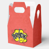 Rockillustratie met komische stijl bedankdoosjes (Geopend)