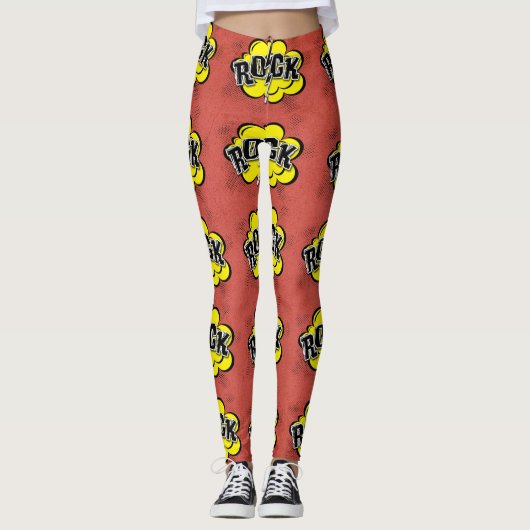 Rockillustratie met komische stijl leggings (Voorkant)