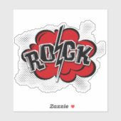 Rockillustratie met komische stijl sticker (Vel)