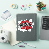 Rockillustratie met komische stijl sticker (iPad Cover)