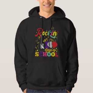 Rockin' 100 dagen school gitaar student muziek te hoodie