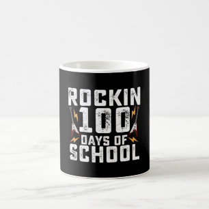 Rockin 100 dagen school rockgitaar vintage koffiemok