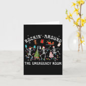 Rockin-around De Spoedeisende Hulp Skeleton Er Nur Kaart (Gele Bloem)