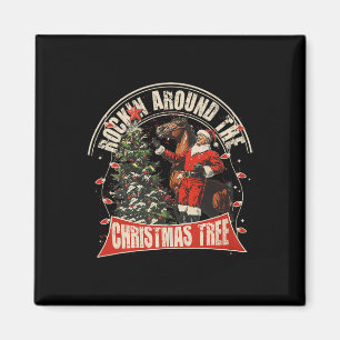 Rockin' Around The Christmas Funny Cowboy beroemd Magneet