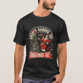 Rockin' Around The Christmas Funny Cowboy beroemd  T-shirt (Voorkant)