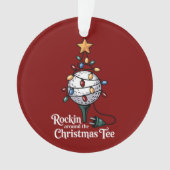 Rockin Around The Christmas Tee Funny Golf Xmas Ornament (voorkant)