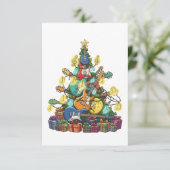 Rockin' Around The Christmas Tree beroemd gemaakt Bedankkaart (Staand voorkant)