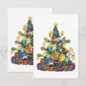 Rockin' Around The Christmas Tree beroemd gemaakt Bedankkaart (Voorkant / Achterkant)