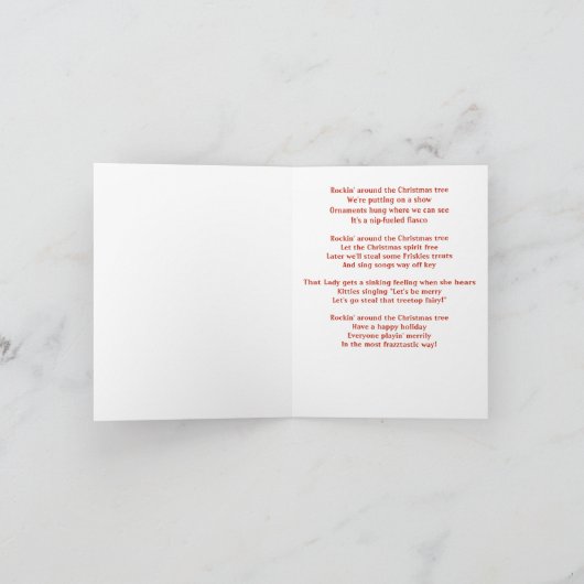Rockin' Around the Christmas Tree beroemd gemaakt  Feestdagen Kaart (Binnen)