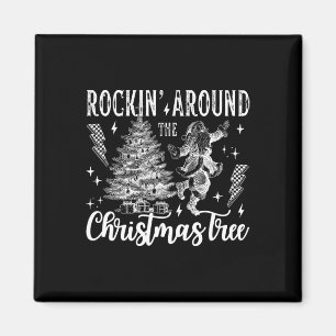Rockin' Around The Christmas Tree Dancing Santa Cl Magneet