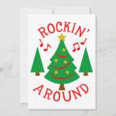 Rockin' Around the Christmas Tree Feestdagenkaart (Voorkant)