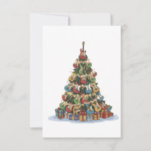 Rockin' Around The Christmas Tree   Grappige Gitar Bedankkaart