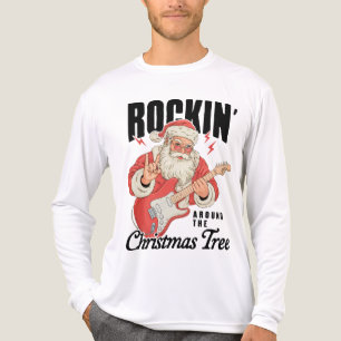 Rockin 'Around The Christmas Tree Rock Music Kerst Tri-Blend Shirt