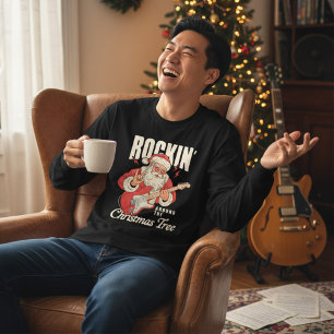 Rockin 'Around The Christmas Tree Rock Music Kerst Tri-Blend Shirt