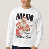 Rockin' Around The Christmas Tree Rock Music Santa Trui (Voorkant)