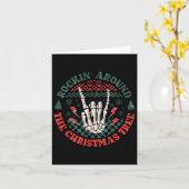 Rockin Around The Christmas Tree Ugly Heavy Metal  Kaart (Gele Bloem)