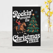 Rockin’ Around The Cowboy Christmas Tree Western X Kaart (Gele Bloem)