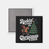 Rockin’ Around The Cowboy Christmas Tree Western X Magneet (Voorkant / Achterkant)