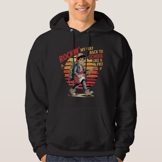 Rockin' Back to School als een pro Hoodie (Voorkant)