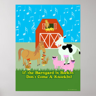 Rockin Barnyard Poster