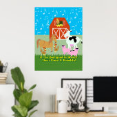 Rockin Barnyard Poster (Thuiskantoor)
