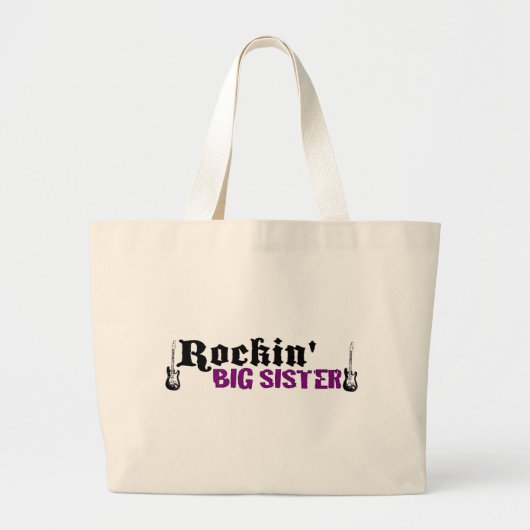 Rockin Big Sister Grote Tote Bag (Voorkant)