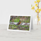 "Rockin'" blanco gevouwen wenskaart Kaart (Gele Bloem)