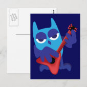 Rockin' Blue Owl Briefkaart (Voorkant / Achterkant)