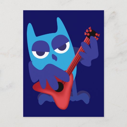 Rockin' Blue Owl Briefkaart (Voorkant)
