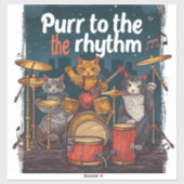 Rockin' Cat Band Sticker (Vel)
