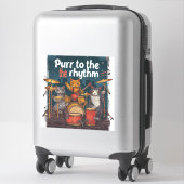 Rockin' Cat Band Sticker (Koffer)