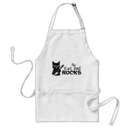 Rockin' Cat Dad Adult Apron Standaard Schort