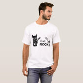 Rockin' Cat Dad T-Shirt (Voorkant volledig)