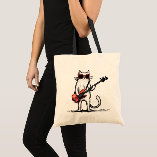 Rockin’ Cat Tote Bag (Voorkant (product))