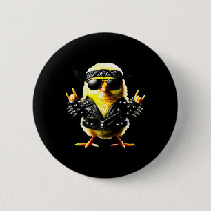 Rockin' Chick Biker Pasen Ronde Button 5,7 Cm