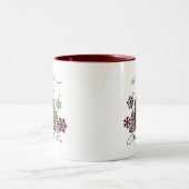 Rockin’ Christmas Mug – Plaid & Leopard Trees Tweekleurige Koffiemok (Center)