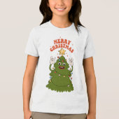 Rockin' Christmas Tree - Een feestelijke vakantiej Tri-Blend Shirt (Voorkant)