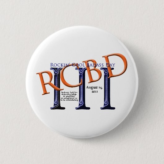 Rockin' Cool Badass Day-knop Ronde Button 5,7 Cm (Voorkant)