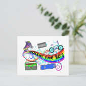 Rockin de 80's briefkaart (Staand voorkant)