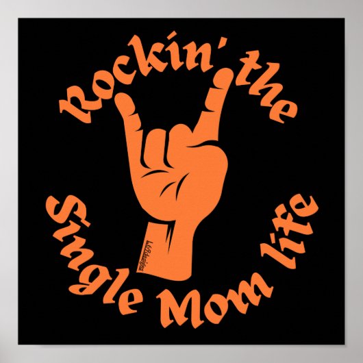 ROCKIN' DE ENKELE MOMENTEEL LEVENSVINK grappige mo Poster (Voorkant)