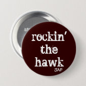 Rockin De Hawk Ronde Button 7,6 Cm (Voorkant /achterkant)