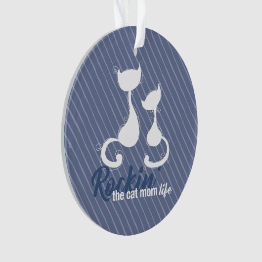 Rockin de kat moeder leven ornament (voorkant)