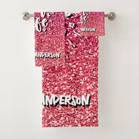 ROCKIN' DIE NANA-LEVENSTYPOGRAFIE BAD HANDDOEK (Insitu)