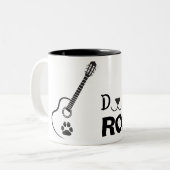 Rockin' Dog Dad Mug Tweekleurige Koffiemok (Voorkant links)
