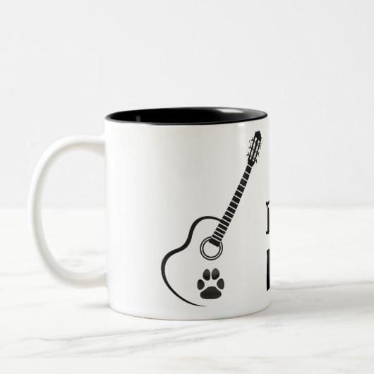 Rockin' Dog Dad Mug Tweekleurige Koffiemok (Links)
